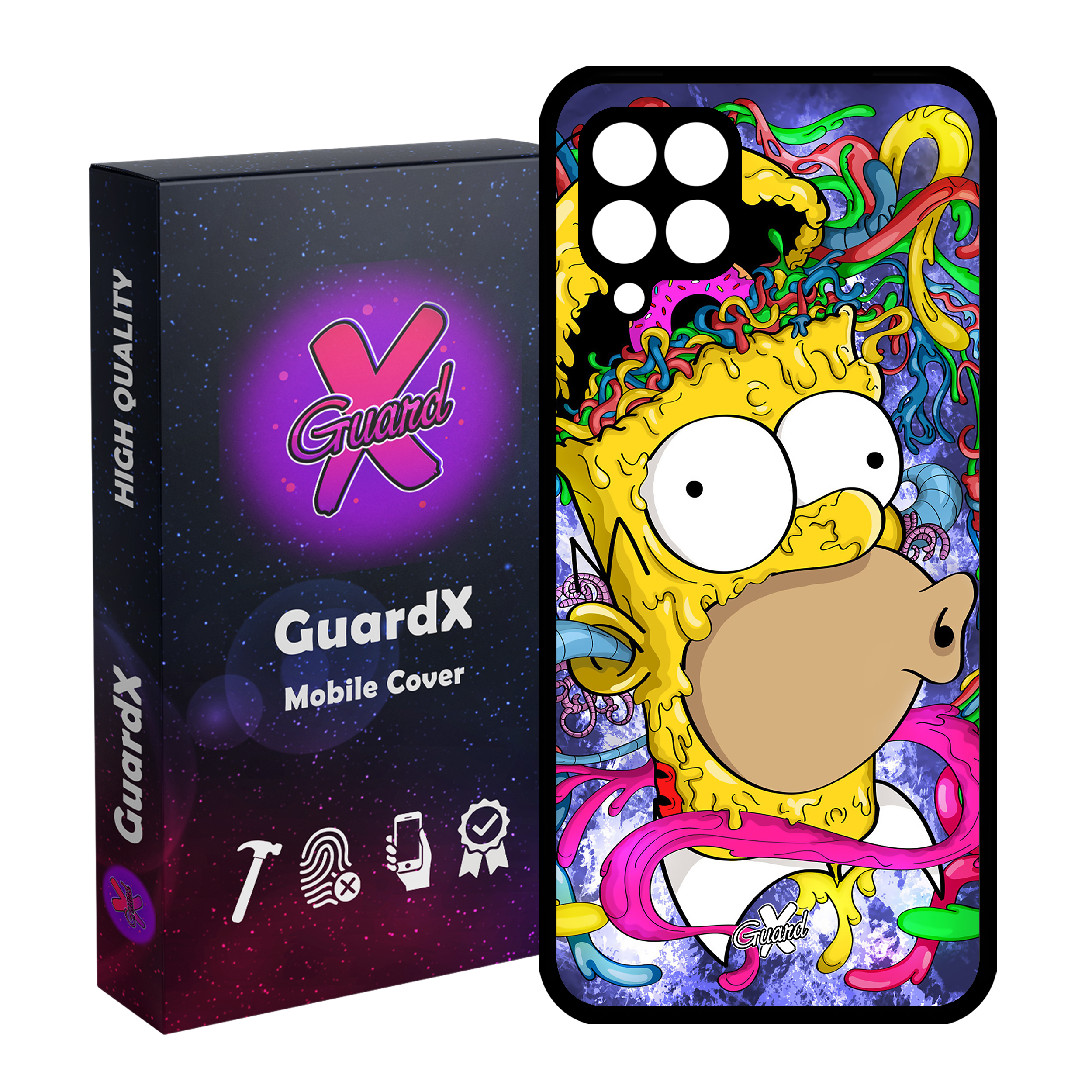 کاور گارد ایکس طرح Simpsons مدل Glass10096 مناسب برای گوشی موبایل سامسونگ Galaxy A12
