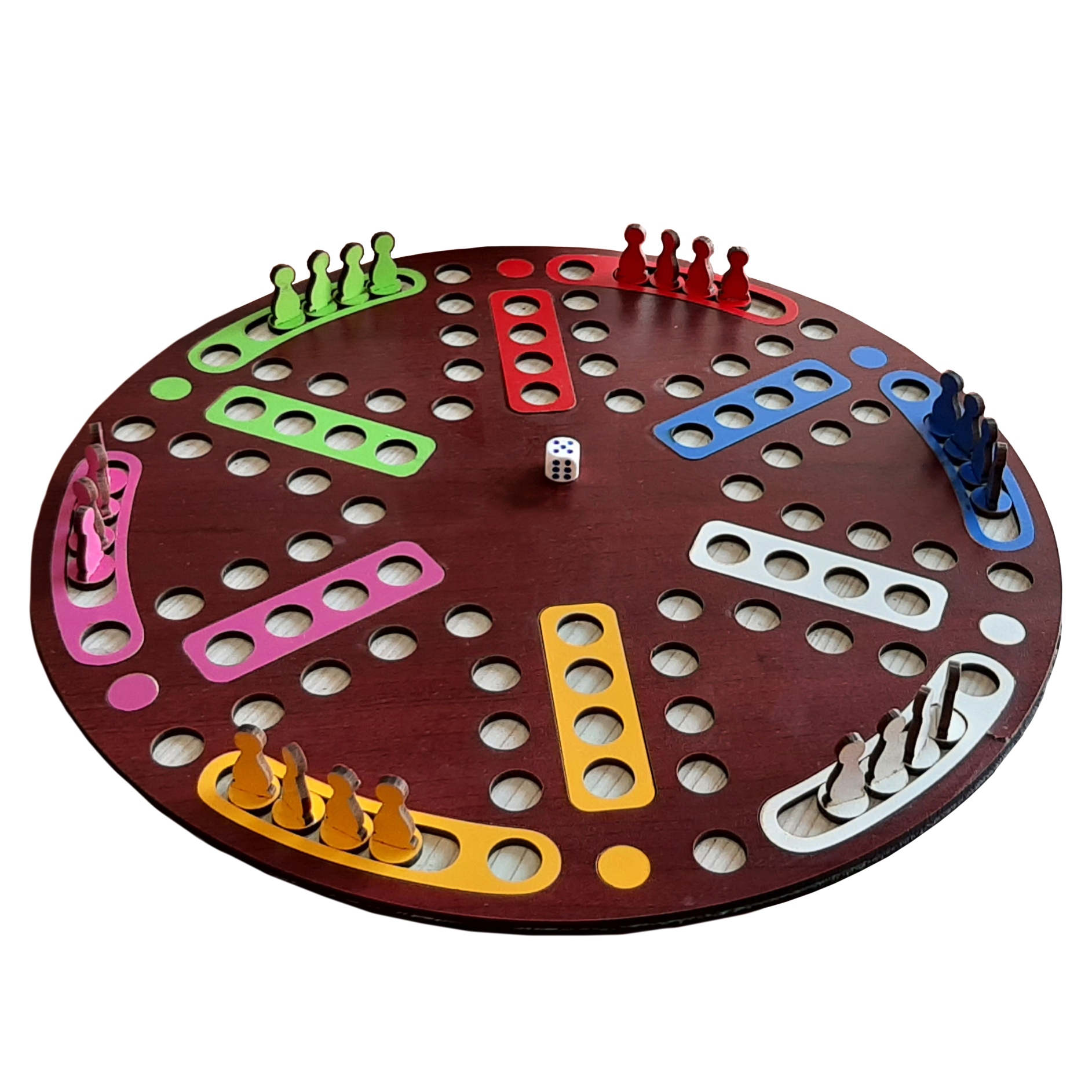 بازی فکری منچ و مارپله مدل شش نفره