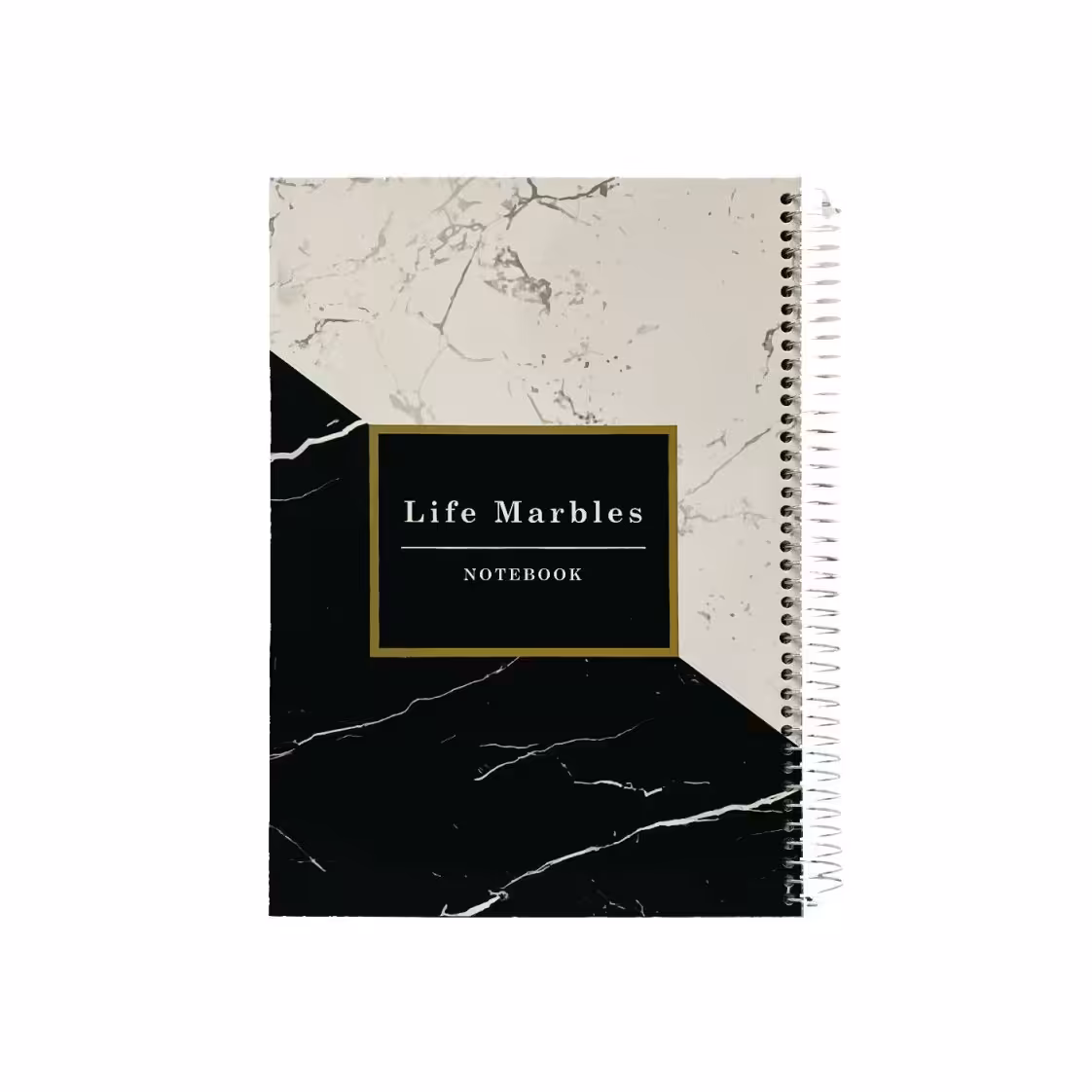 دفتر سیمی 100 برگ پاپکو - سایز وزیری-جلد سخت  PN-6170 طرح Life Marbles