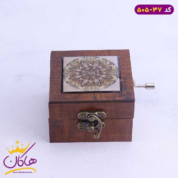 جعبه موزیکال چوبی رنگ طلایی | 505/37
