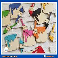 پک سطل رنگ و قلمو