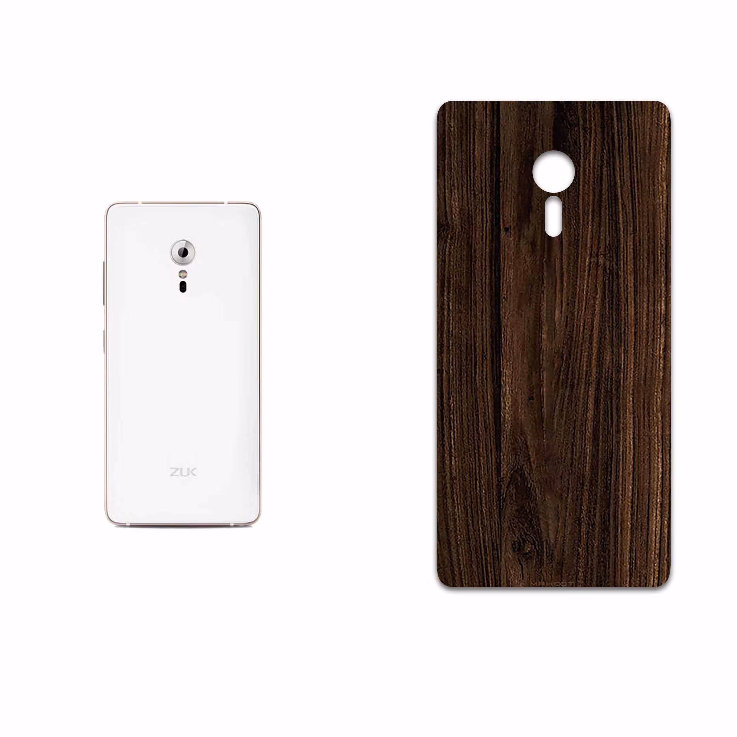برچسب پوششی ماهوت مدل Dark Walnut Wood مناسب برای گوشی موبایل لنوو ZUK Z2 Pro