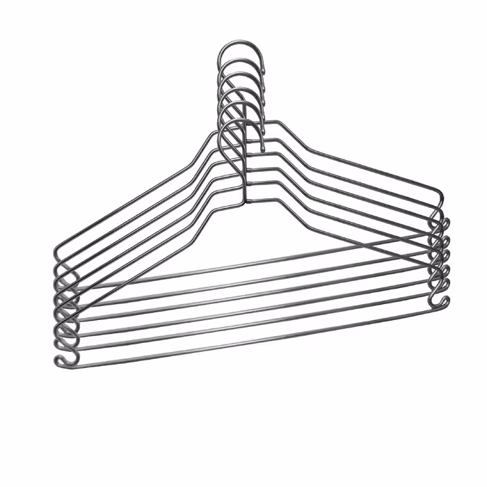 چوب لباسی الماس مدل قلاب دار کد YP-ES05 مجموعه 5 عددی