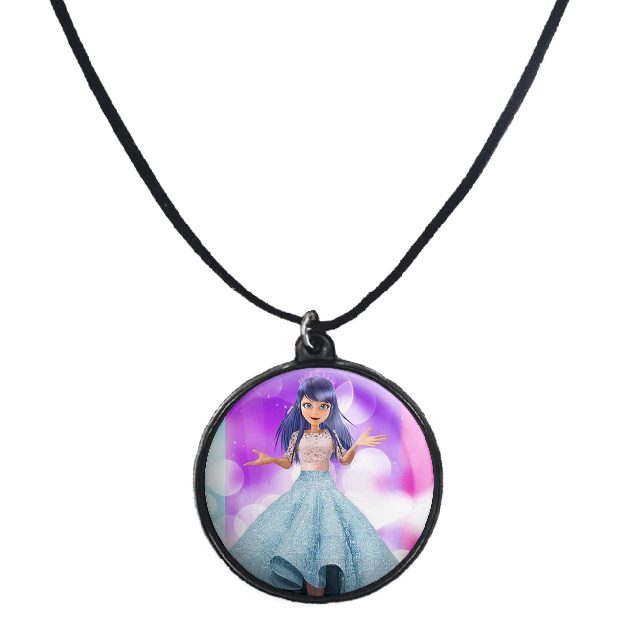 گردنبند پرمانه طرح کفشدوزکی کد pmb.651 مدل دو طرفه