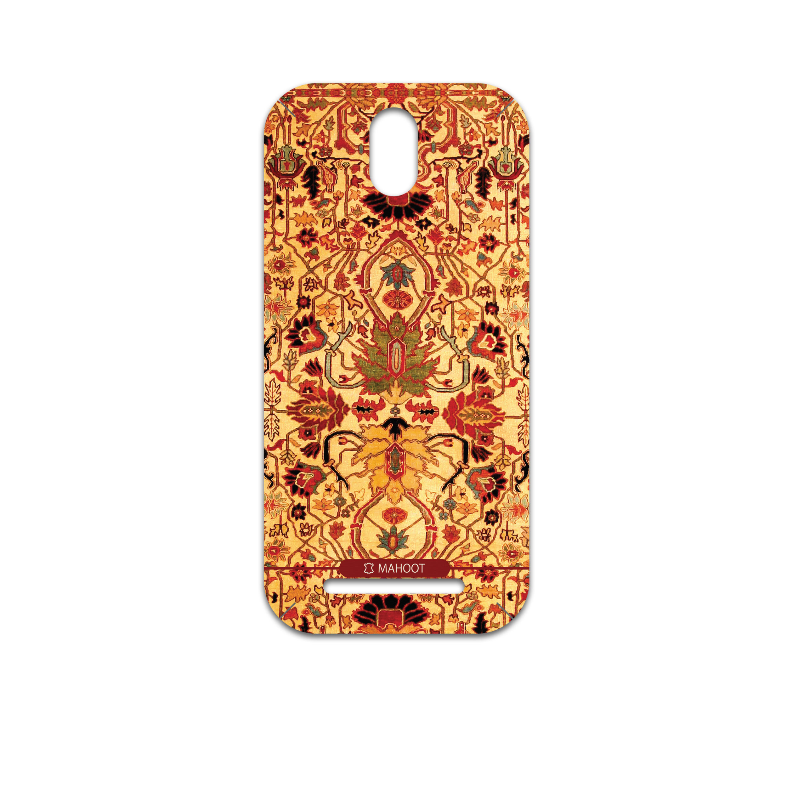 برچسب پوششی ماهوت مدل Persian-Carpet-Yellow مناسب برای گوشی موبایل اچ تی سی Desire 500