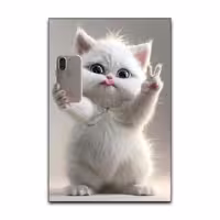 تابلو شاسی گوفی مدل گربه گوگولی کیوت و بامزه طرح پت و حیوانات Cute Cat کد SELFI22 | دنیای قاب