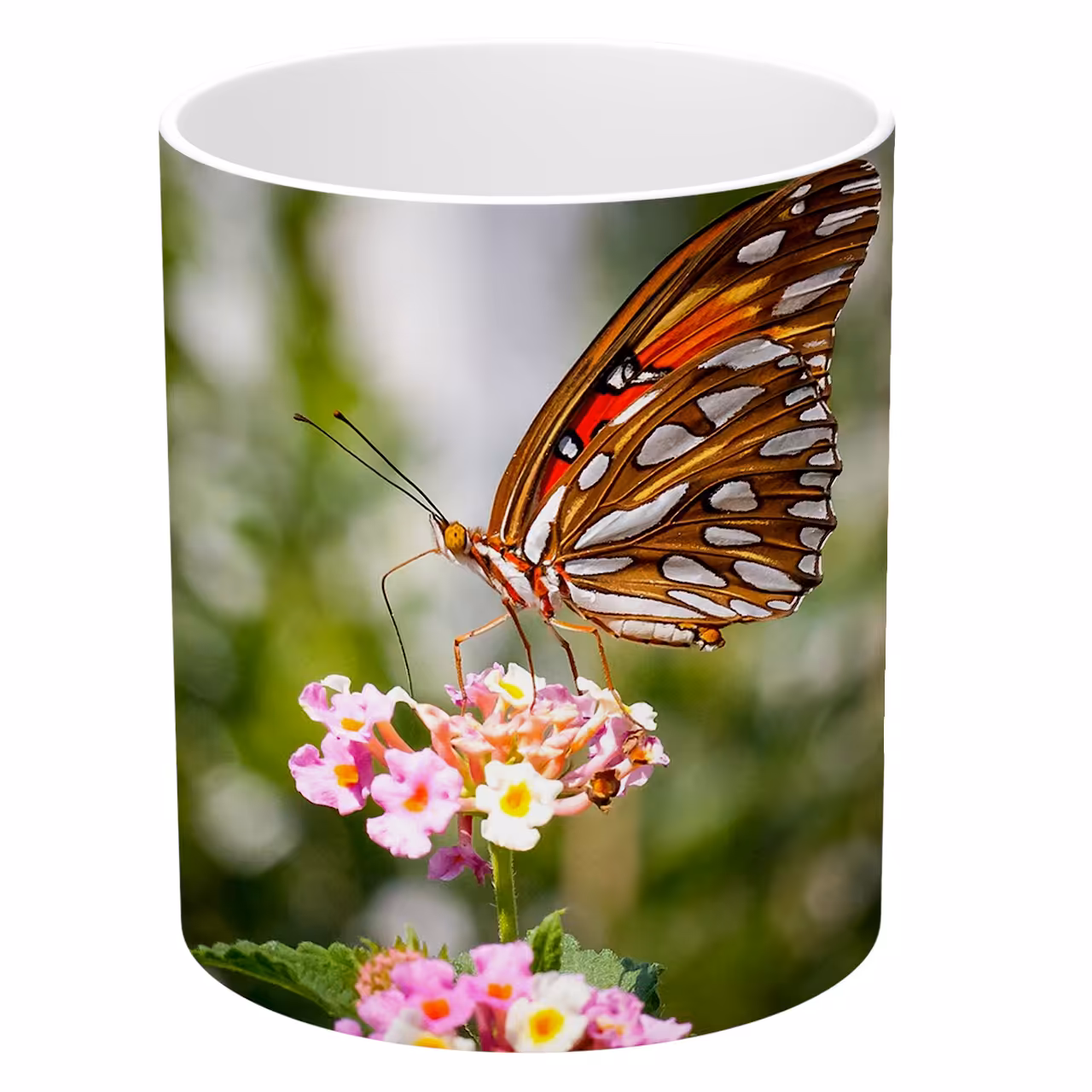 ماگ طرح گل و پروانه مدل NI670