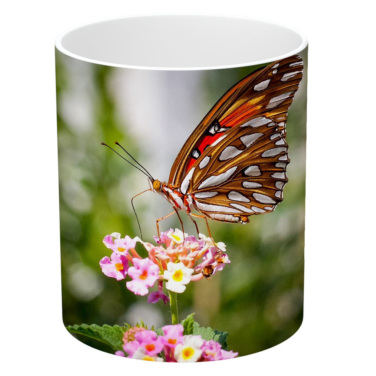 ماگ طرح گل و پروانه مدل NI670