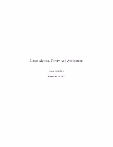 خرید و دانلود نسخه کامل کتاب Linear Algebra, Theory And Applications