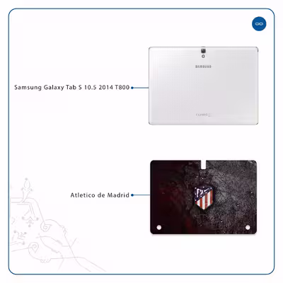برچسب پوششی ماهوت مدل Atletico de Madrid مناسب برای تبلت سامسونگ Galaxy Tab S 10.5 2014 T800