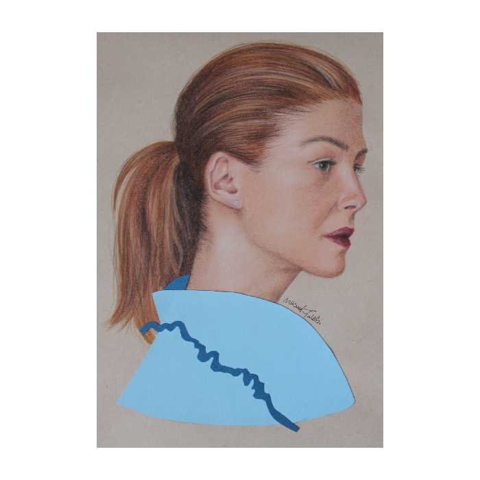 نقاشی مداد رنگی مدل رزاموند پایک کد 01