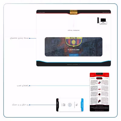 برچسب پوششی ماهوت مدل BARCELONA-2 مناسب برای تبلت اپل iPad 2 2011 A1395