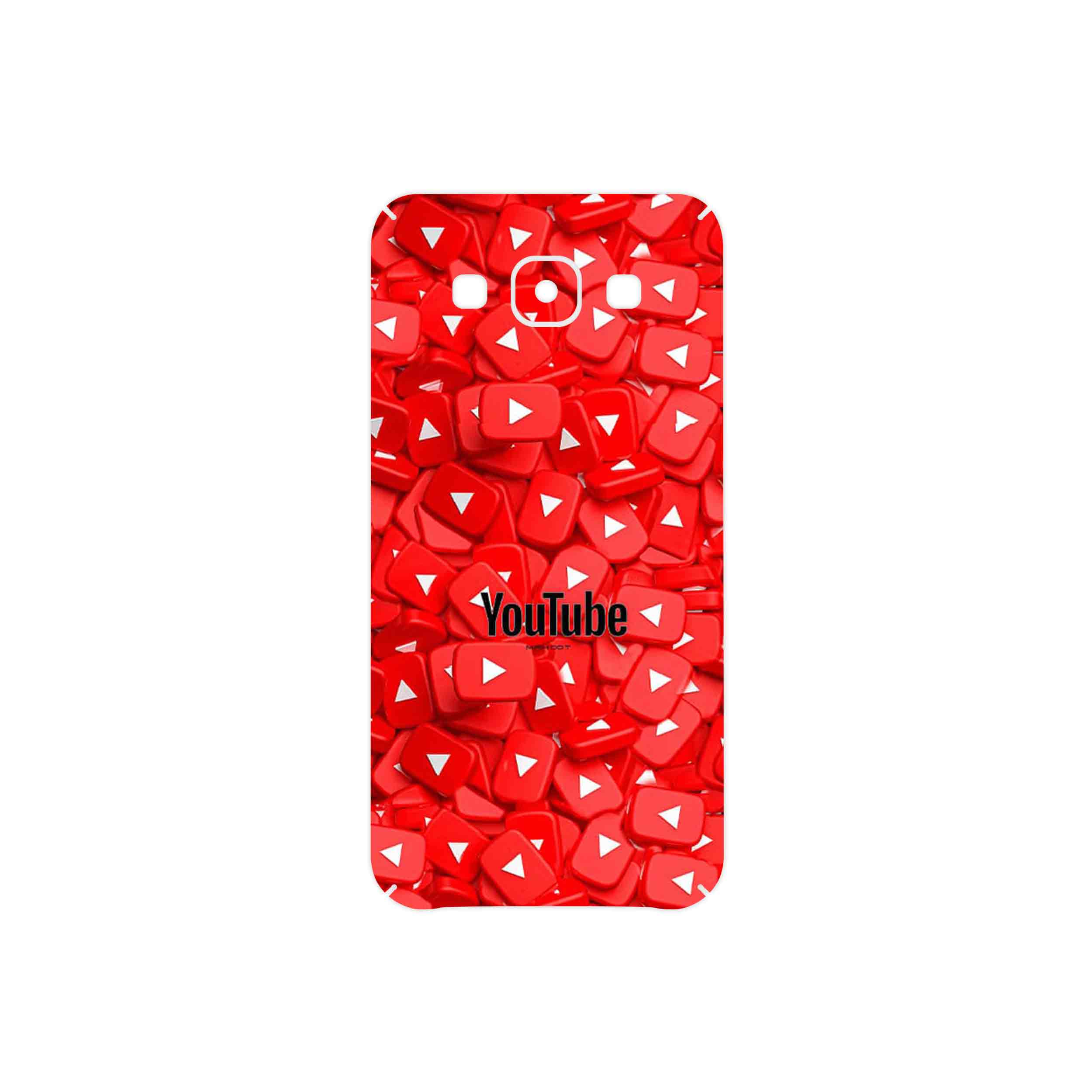 برچسب پوششی ماهوت مدل Youtube مناسب برای گوشی موبایل سامسونگ Galaxy E5