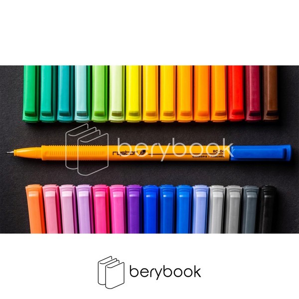 rystor / ریستور / روان نویس / نوک نمدی / بدنه نارنجی / کد 26 / نارنجی تیره