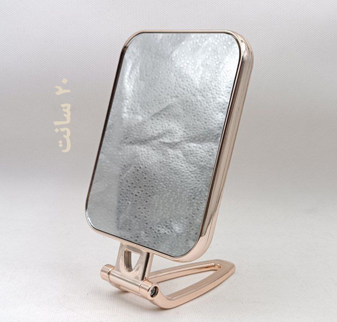 آینه چهارگوش پایه متحرک نقره ای