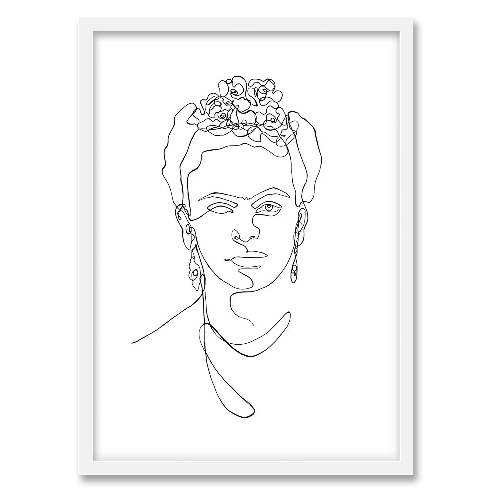 تابلو دکوراتیو فورنیمو مدل فریدا کالو لاین‌آرت و مینیمال کد 05194W