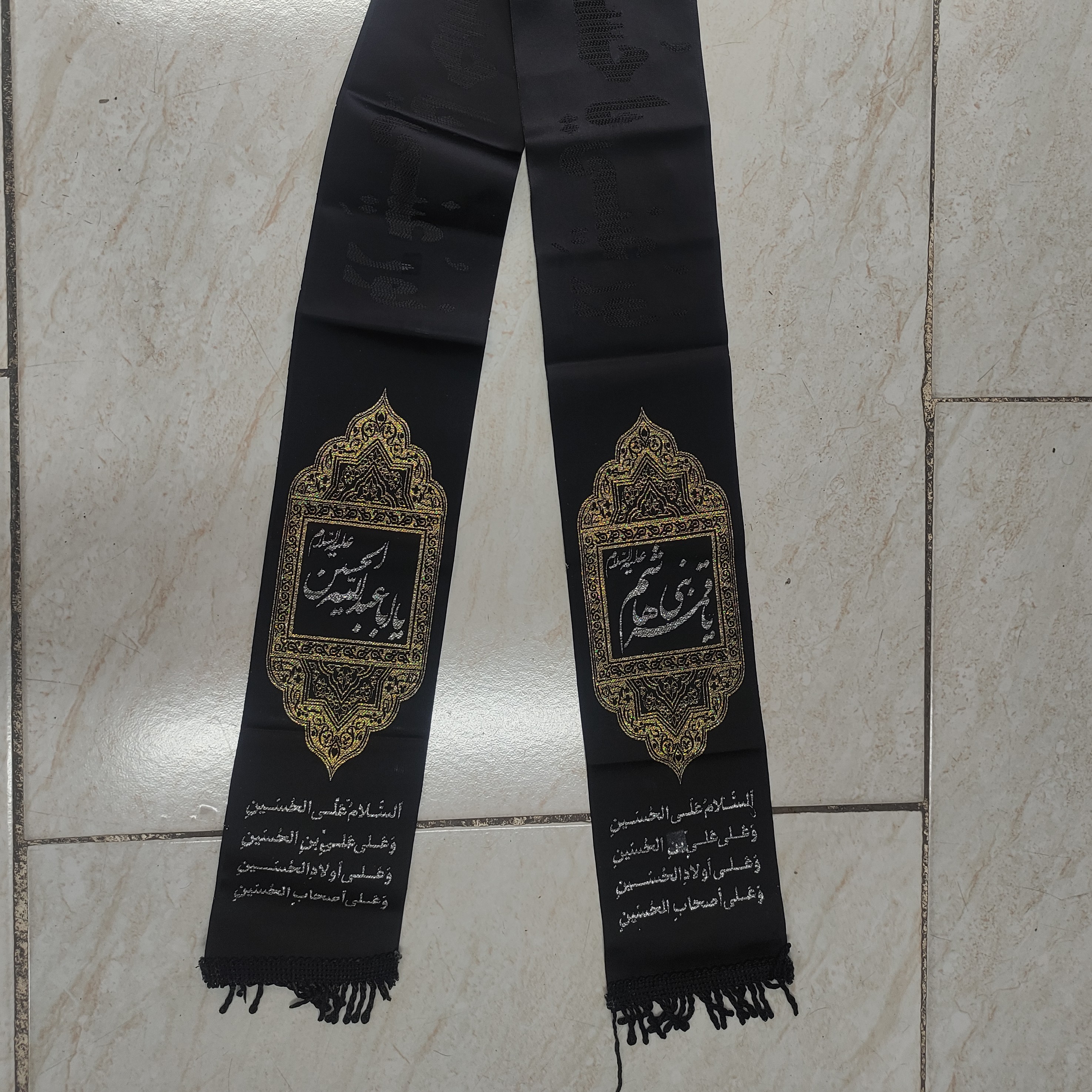 شال گردن محرمی طلابافت یک متر و هفتاد سانتی متر