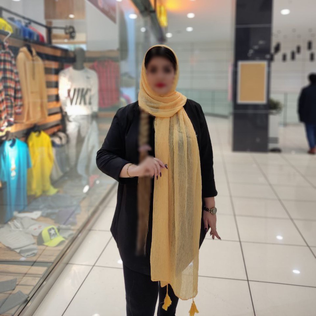 شال بهاره نخی فلورانس منگوله دار ارسال رایگان رنگ نارنجی ملون