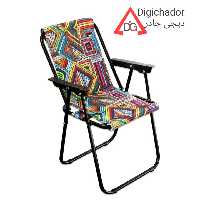 صندلی تاشو نانو برزنت سرخپوستی ضد آب 7 فنر فومدار دسته مبلی مسافرتی صادراتی دیجی چادر 