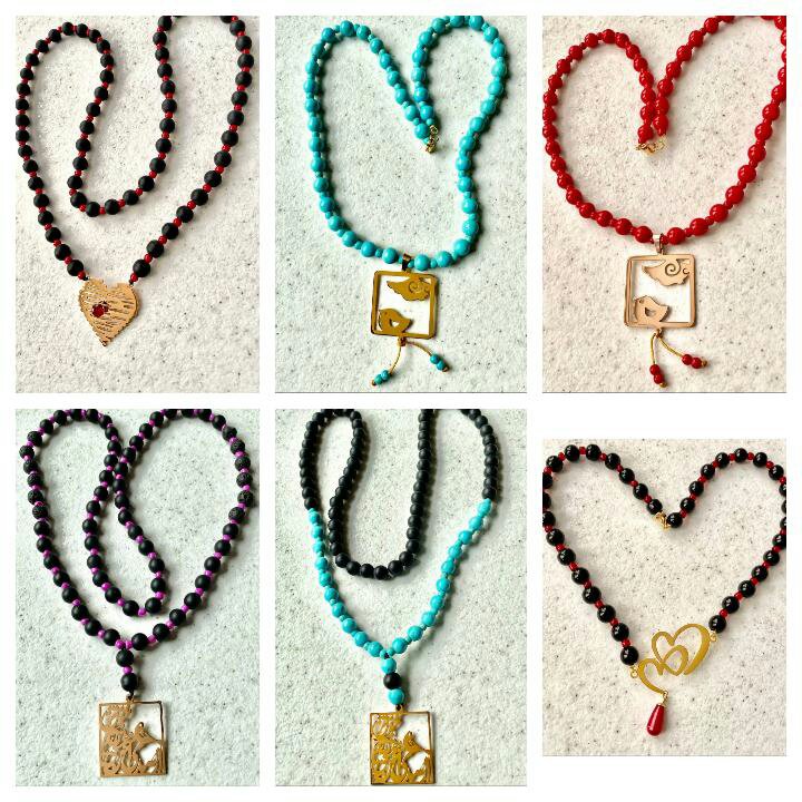 ارسال رایگان یک عدد گردنبند مهره ای پلاک استیل بدون جعبه کدt21