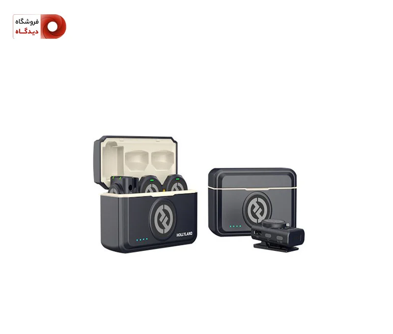 میکروفون یقه ای بی سیم Hollyland LARK M2 DUO 2 Person Wireless Combo Microphone (با گارانتی)