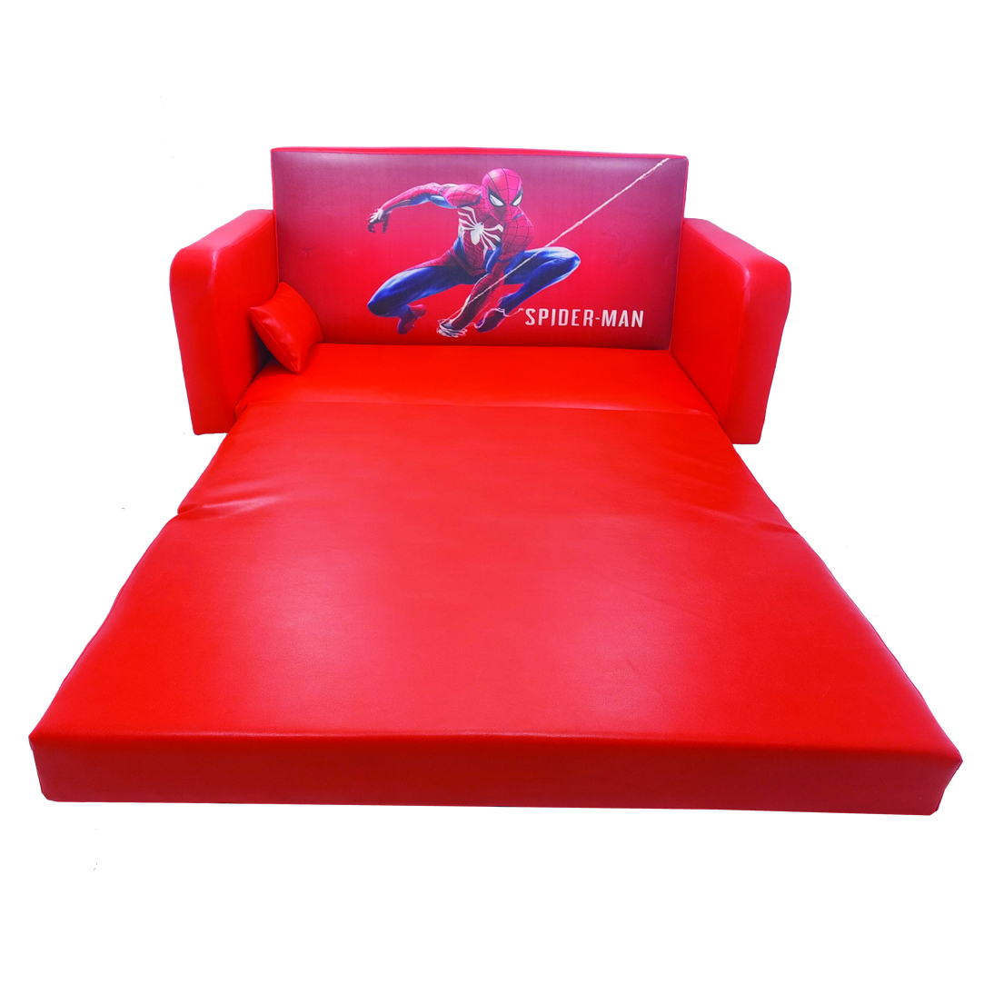 مبل دونفره کودک مدل تختخواب شو طرح مردعنکبوتی