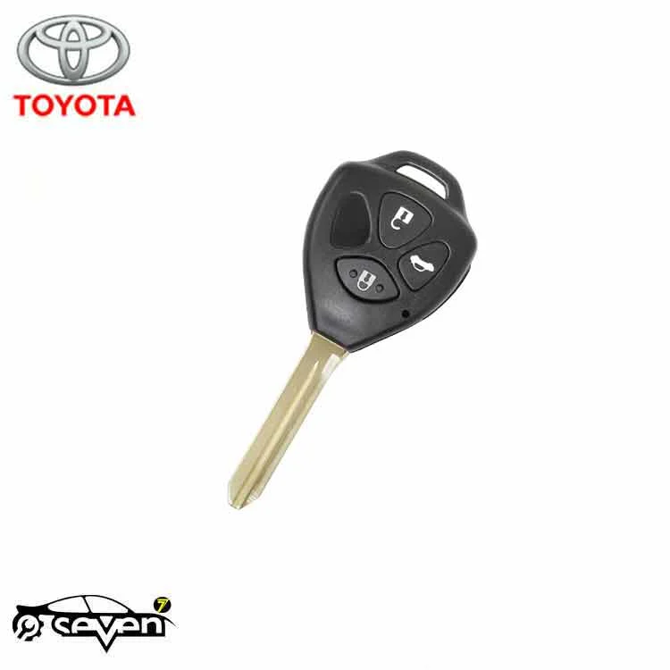 قاب ریموت تویوتا پرادو 3 دکمه با تیغه درجه یک چینی