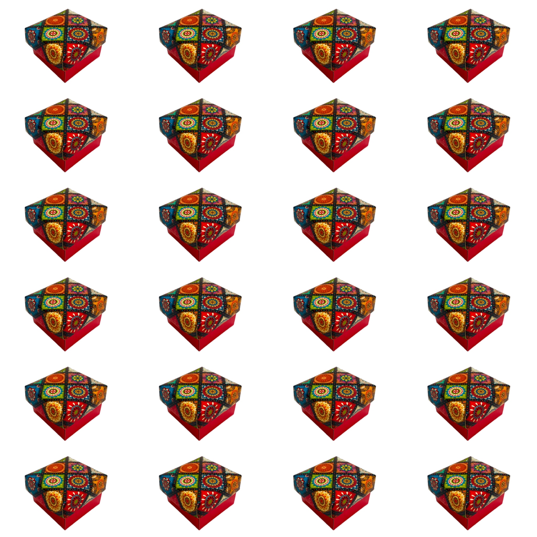 جعبه انگشتر مدل کاشی کد AN-09 بسته 24 عددی