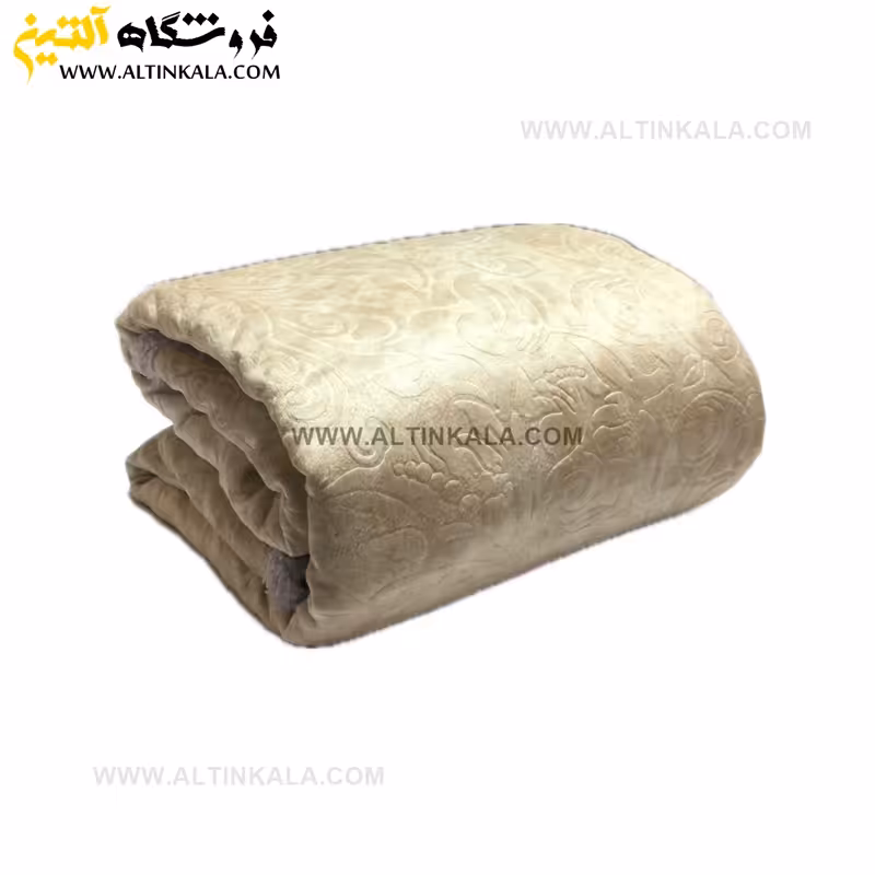 پتو گوسفندی نوجوان دولایه سایز 120×150 طرح امباس خاکی