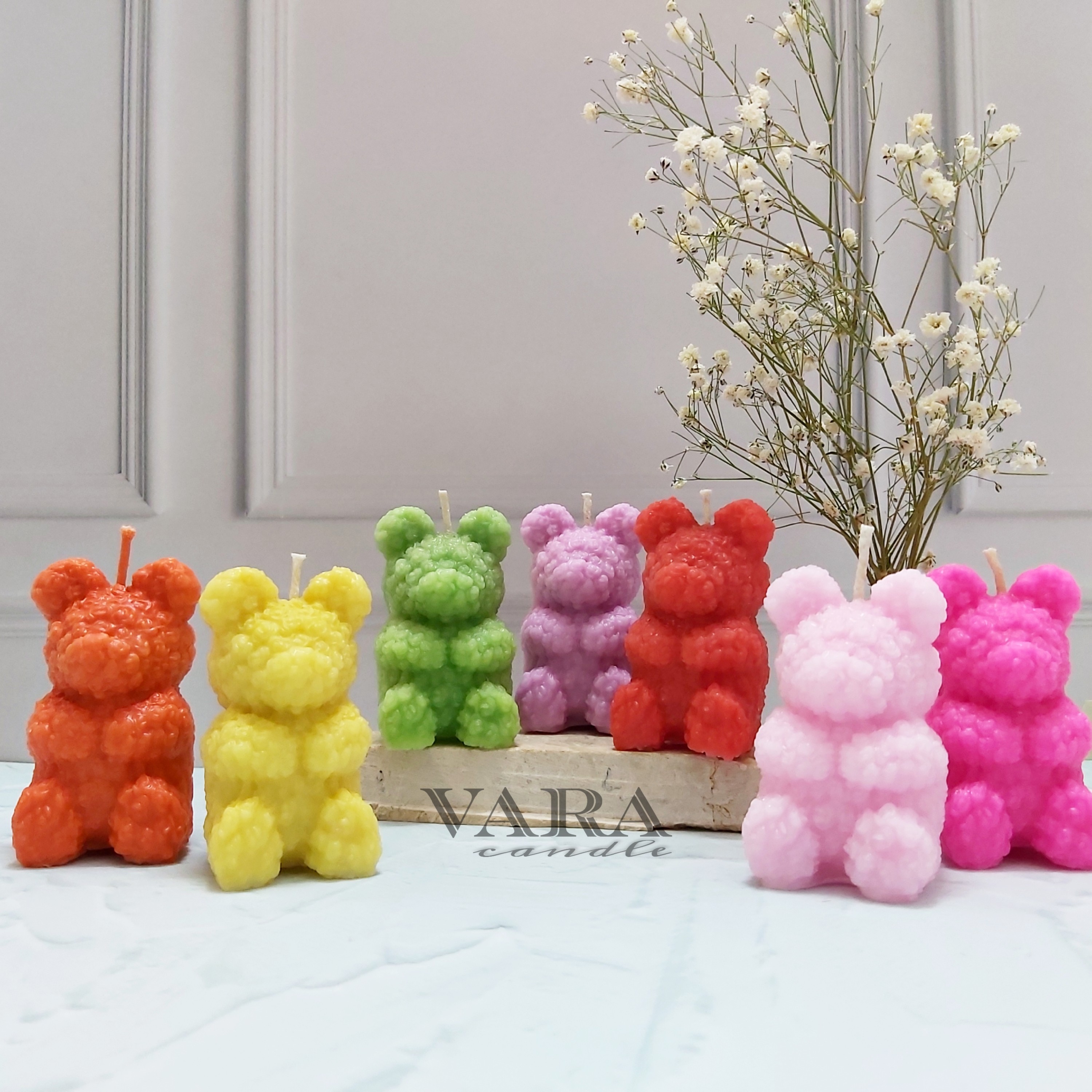 شمع خرس گل گلی