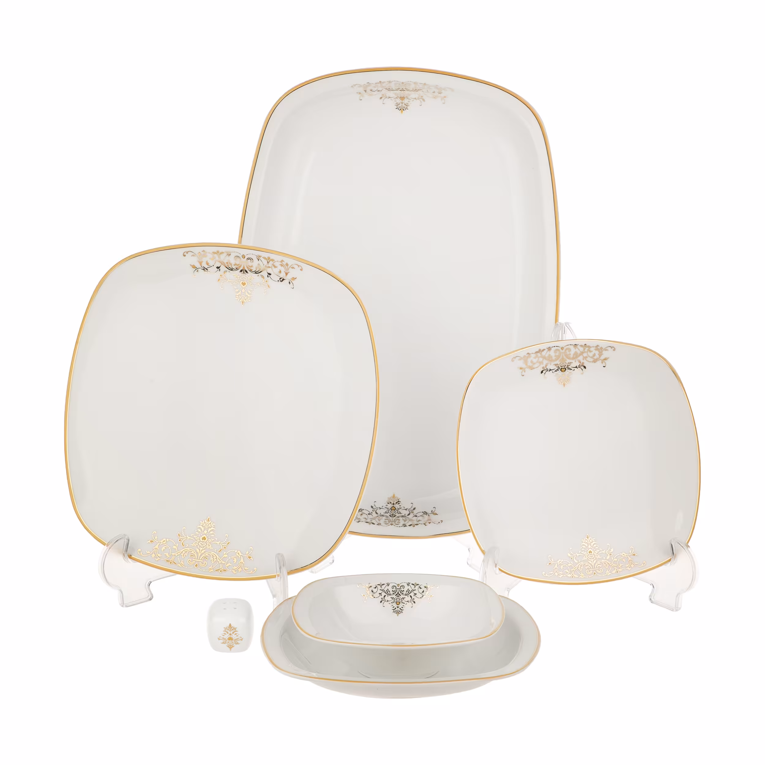 سرویس 28 پارچه چینی زرین ایران سری کواترو مدل مونت کارلو