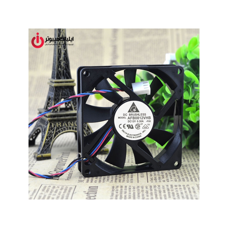 فن خنک کننده 8*8 بلبرینگی مدل delta brushles afb0812vhb