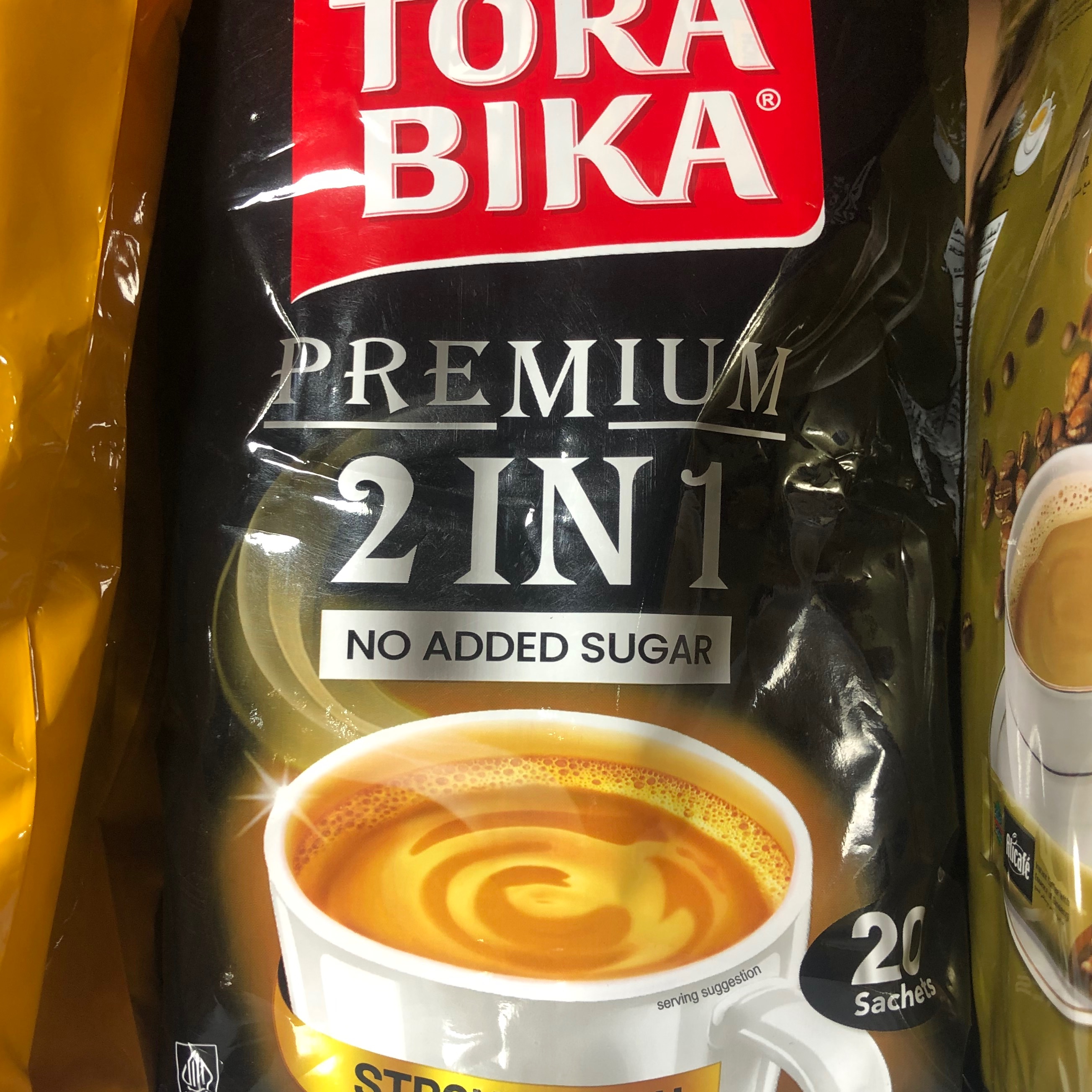 ترابیکا بدون قند  2در1  TORA BIKA PREMIUM بسته 20 عددی