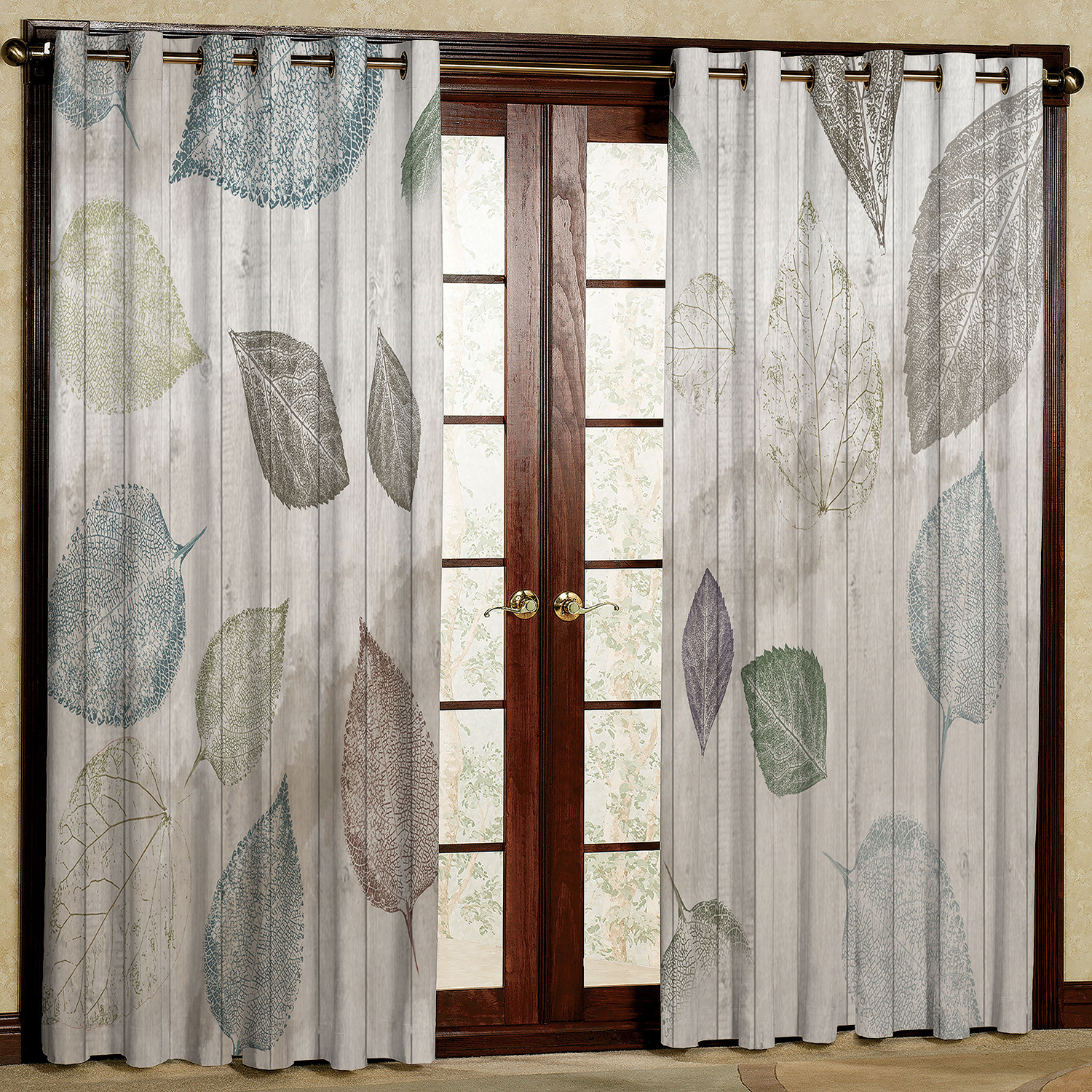 پرده مدل برگ مخمل پانچی کد 2355 سایز 200x140 سانتی متر