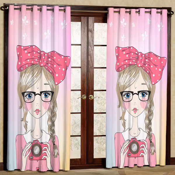 پرده مدل مخمل پانچی کد 5805 سایز 280x140 سانتی متر