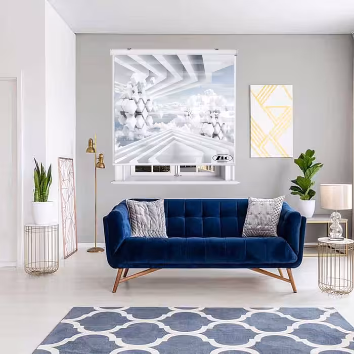 پرده زبرا زیو کد 3D1512 سایز 150X150 سانتی متر.