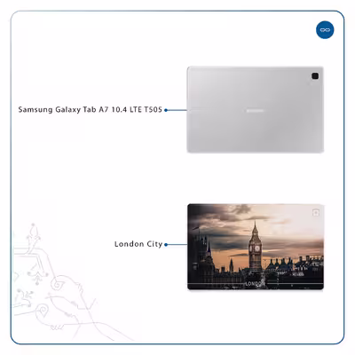 برچسب پوششی ماهوت مدل London City مناسب برای تبلت سامسونگ Galaxy Tab A7 10.4 LTE 2020 T505