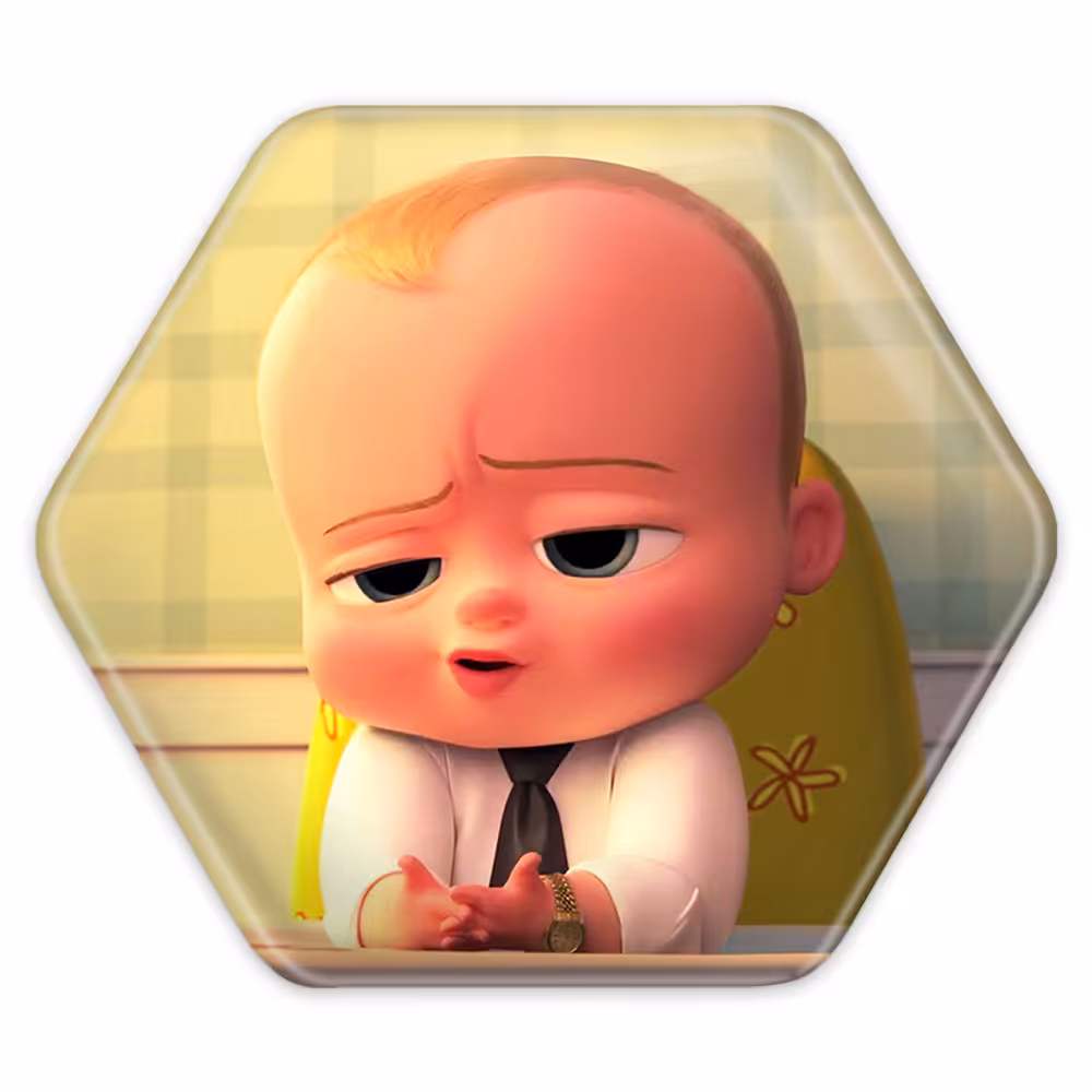 پیکسل خندالو طرح بچه رئیس مدل شش ضلعی کد 1367