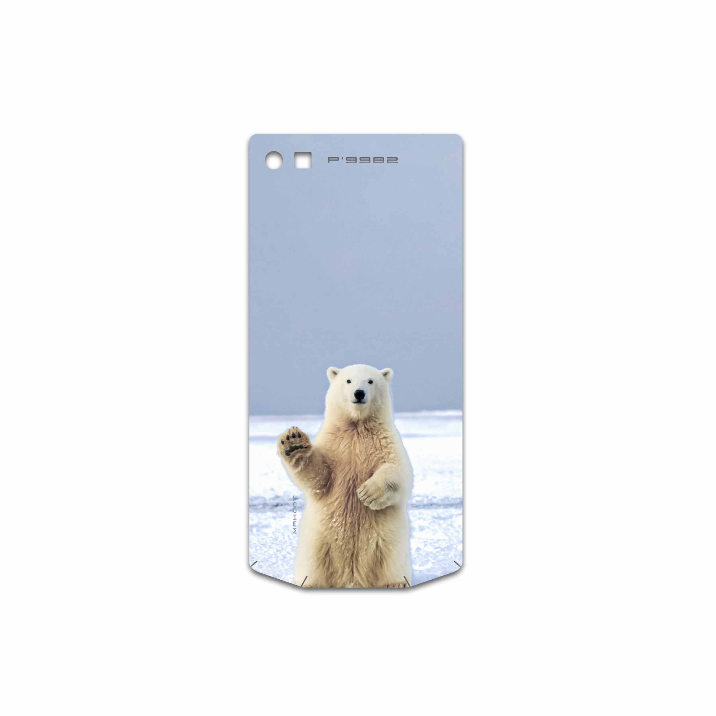 برچسب پوششی ماهوت مدل Polar-bear مناسب برای گوشی موبایل بلک بری P9982