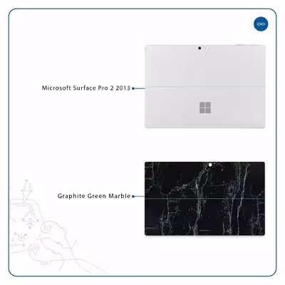 برچسب پوششی ماهوت مدل Graphite-Green-Marble مناسب برای تبلت مایکروسافت Surface Pro 2 2013
