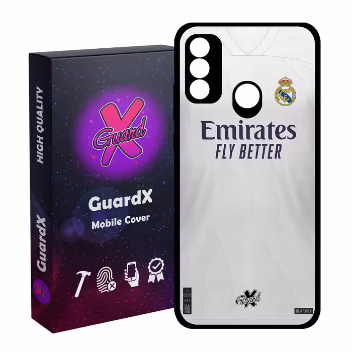 کاور گارد ایکس طرح Real Madrid مدل Glass10254 مناسب برای گوشی موبایل هوآوی P Smart 2020