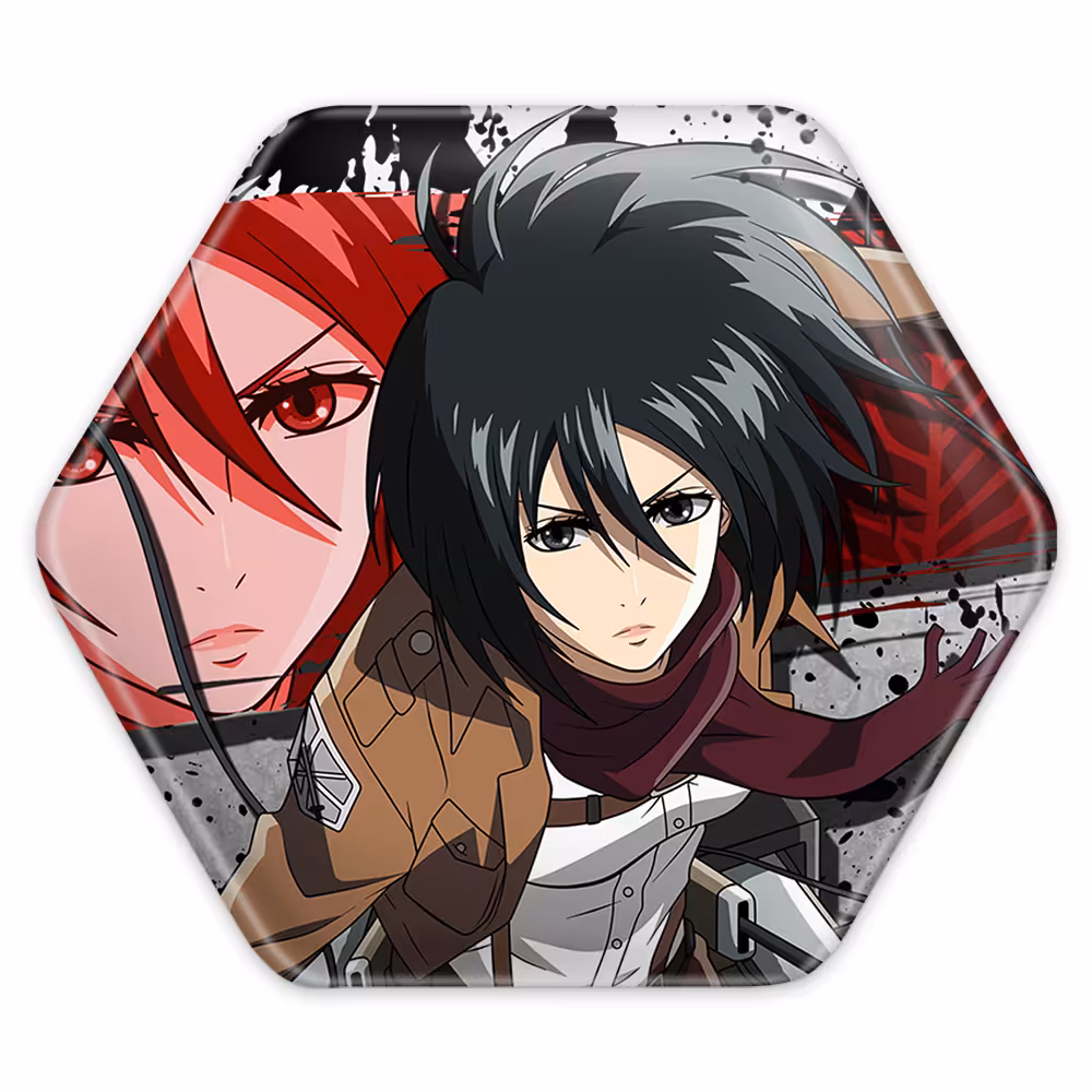 پیکسل خندالو طرح میکاسا اکرمن انیمه دختر مدل شش ضلعی کد 12150