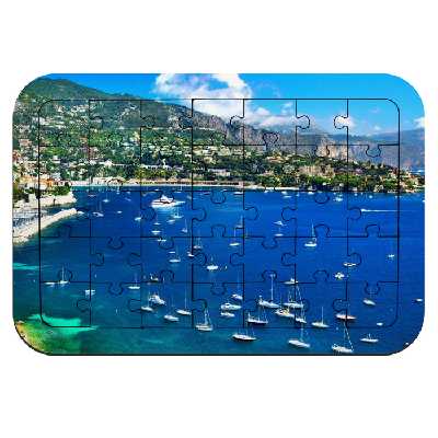 پازل 35 تکه طرح ساحل مدیترانه مدل NI1380