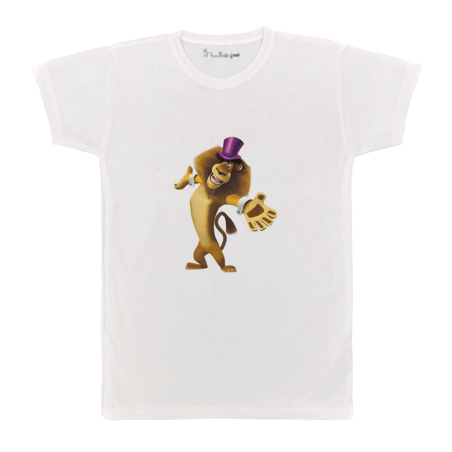 تی شرت آستین کوتاه بچگانه پرمانه طرح ماداگاسکار کد pmt.6828