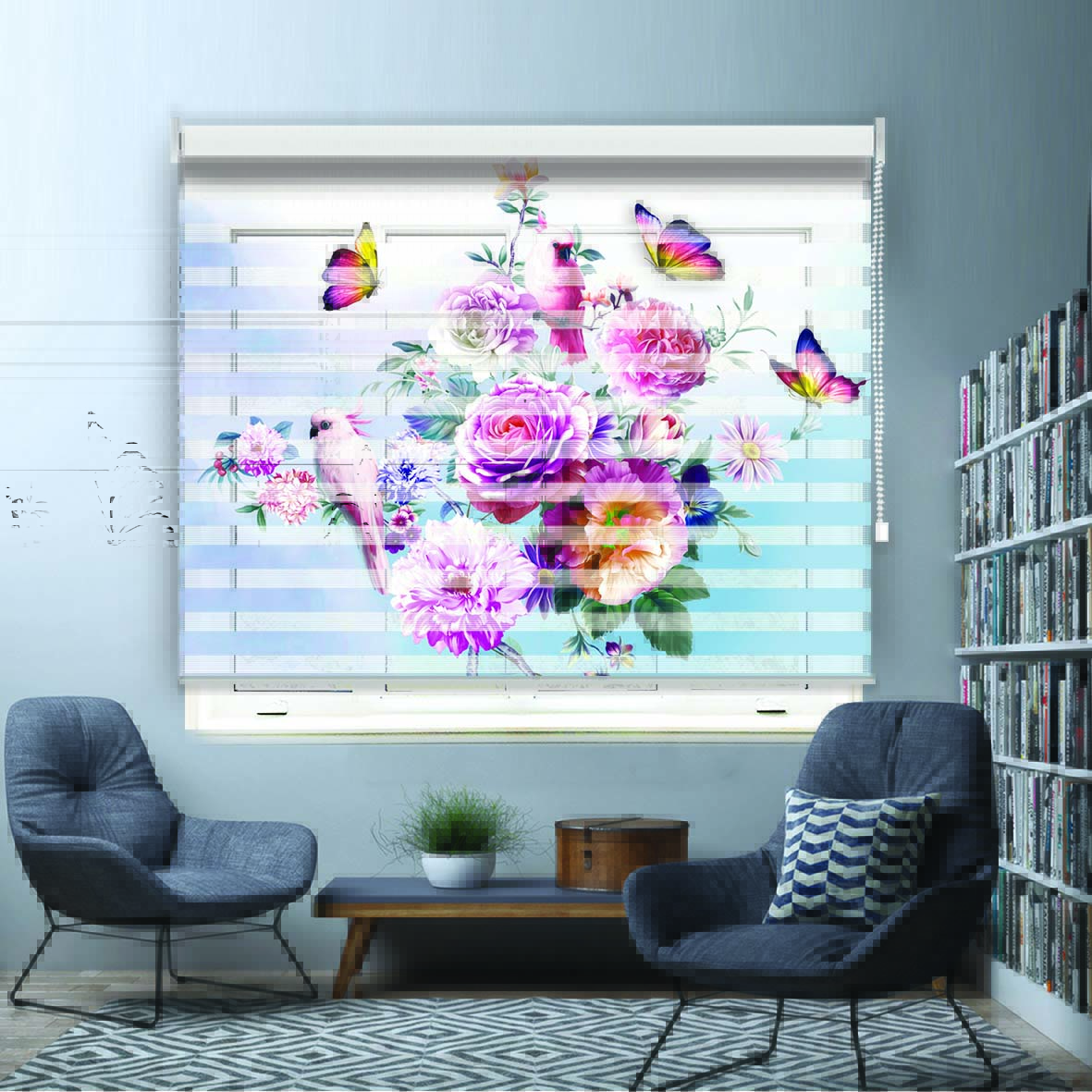 پرده زبرا مدل TD-24 سایز 180x180 سانتی متر