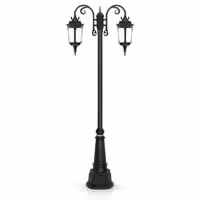چراغ حیاطی ایستاده دو شاخه شب تاب مدل پاسارگاد کد SH-106621220