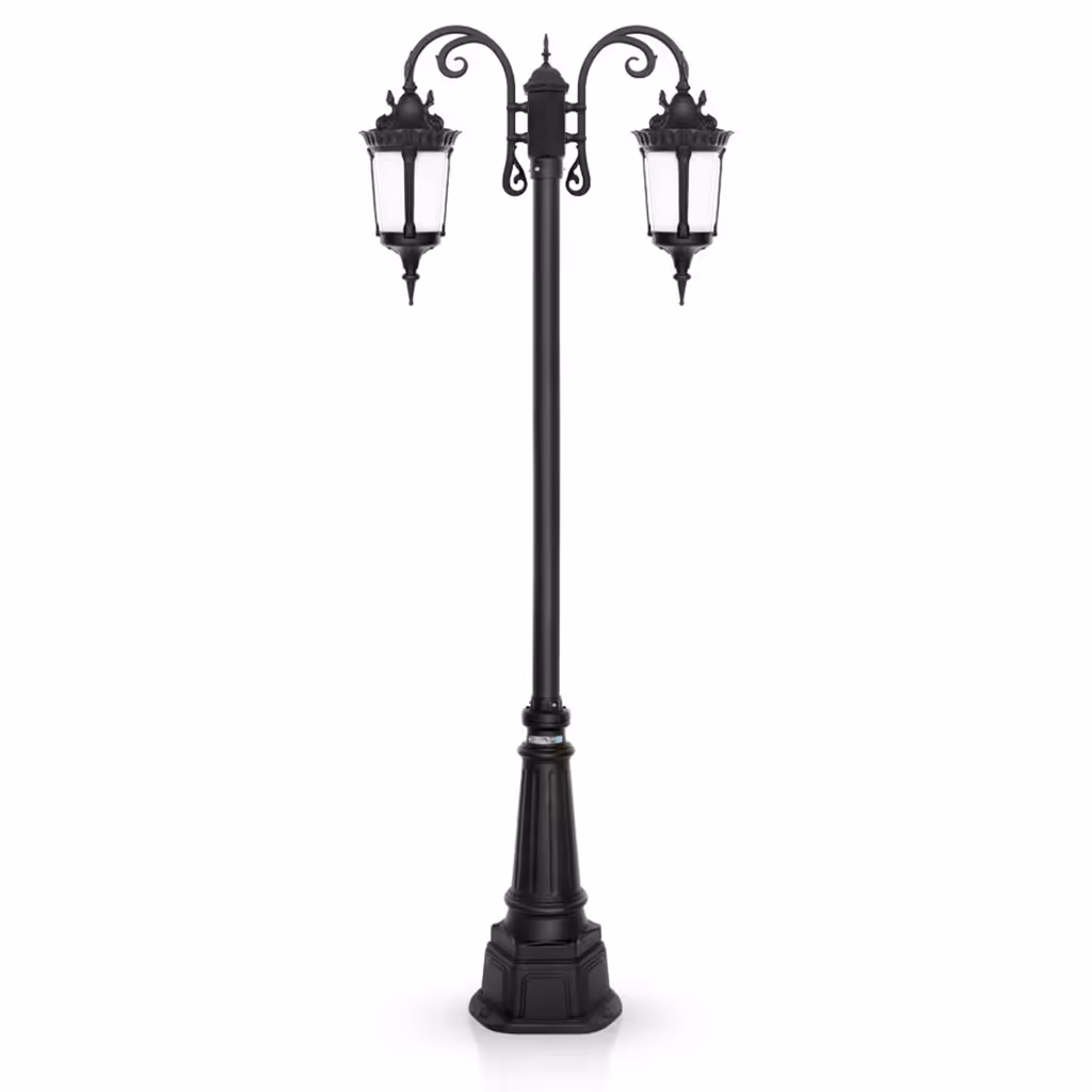 چراغ حیاطی ایستاده دو شاخه شب تاب مدل پاسارگاد کد SH-106621220