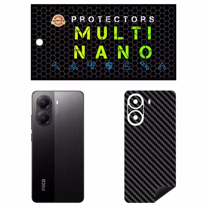 برچسب پوششی مولتی نانو طرح کربن مدل X-F1C مناسب برای گوشی موبایل شیائومی Poco X7 Pro | کالا برتری