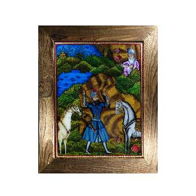 تابلو نقاشی مدل جنگ گودرز با پیران کد 08