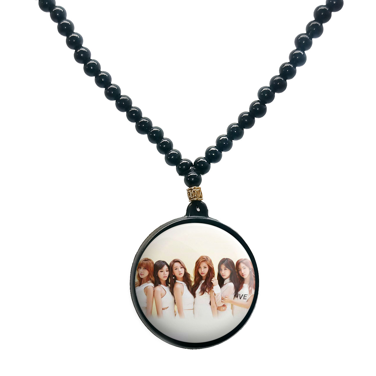 گردنبند پرمانه طرح Apink کد pmd.11965 مدل دو طرفه